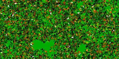 Light Green, Red vector pattern with colored snowflakes.