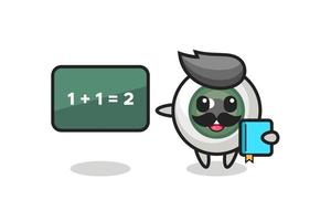 Illustration of eyeball character as a teacher vector