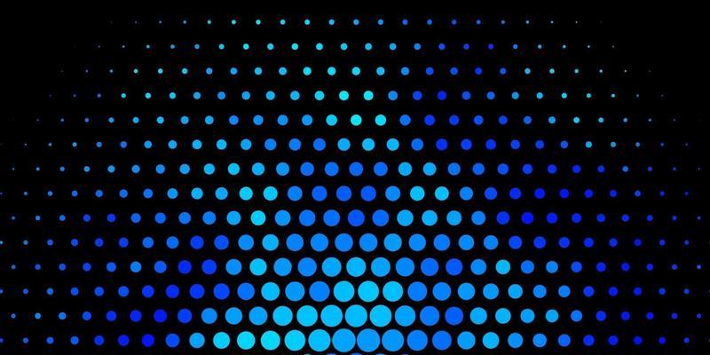 Dark BLUE vector background with bubbles.