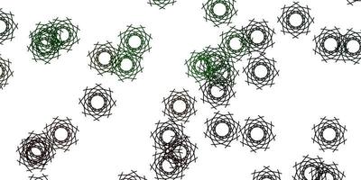 Light Green vector backdrop with chaotic shapes.