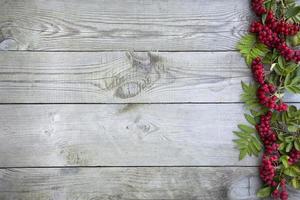 Autumn natural background. Wooden background for writing text. photo