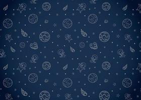 Hand Drawn Space Pattern vector