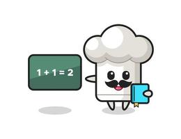 Ilustración del personaje de gorro de cocinero como maestro vector