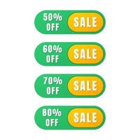 Sale label collection vector