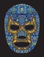 wrestler mask huichol mexico vector
