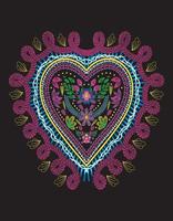 heart native hadmade vector