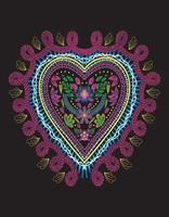 heart native hadmade vector