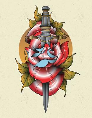 rose daga tattoo
