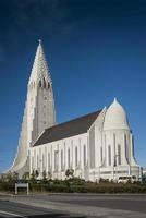 Reykjavik city central modern architecture landmark cathedral church in Iceland photo