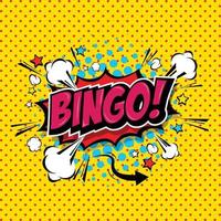 Bingo Comic Speech Bubble Cartoon art and illustration vector file.