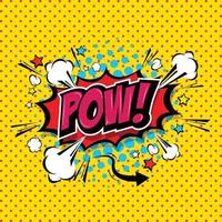 Pow Comic Speech Bubble Cartoon art and illustration vector file.