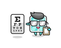 Illustration of window mascot as an ophthalmology vector