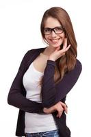 Stylish young woman in glasses photo