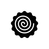 Narutomaki or kamaboko surimi vector filled icon