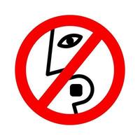 Do not eat desiccant icon. Warning eat plastic bag forbidden symbol vector