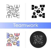 Collective thinking icon vector