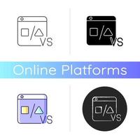 Comparison platforms icon vector