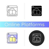 Online library icon vector