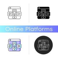 App distribution platforms icon vector