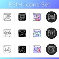 Digital platforms icons set vector