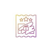 Scratch cards gradient linear vector icon