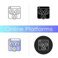 Collaborative platforms icon vector