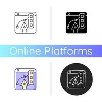 Graphic design platforms icon vector