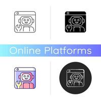 Robotics platforms icon vector