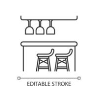 Bar counter pixel perfect linear icon vector