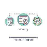 Witnessing concept icon vector