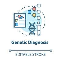 Genetic diagnosis concept icon vector