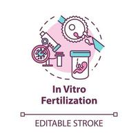 icono del concepto de fertilización in vitro vector