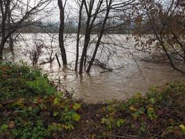 River Po flood in Turin photo