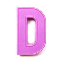 Magnetic uppercase letter D photo