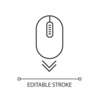 Scroll down mouse pixel perfect linear icon vector