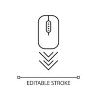 Scrolling mouse pixel perfect linear icon vector