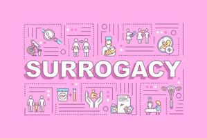 Surrogacy word concepts banner vector