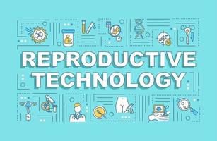 banner de conceptos de palabra de tecnología reproductiva vector