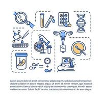 Assisted reproductive technology concept icon with text vector