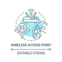 Wireless access point blue concept icon vector