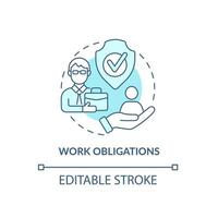 Work tasks concept icon vector