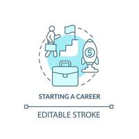 Career-ladder concept icon vector