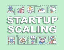 Startup scaling word concepts banner vector