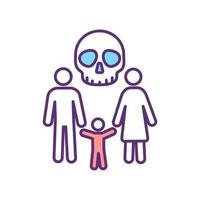Family threat RGB color icon vector