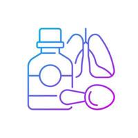 Cough syrup gradient linear vector icon