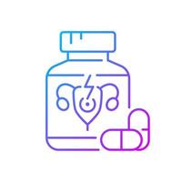 Pills for period cramps gradient linear vector icon