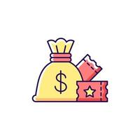 Lump-sum payment RGB color icon vector