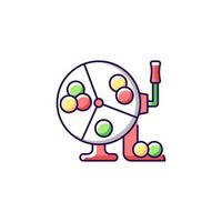 Ball draw machine RGB color icon vector