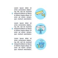 Fisheye lens cam concept line icons with text vector