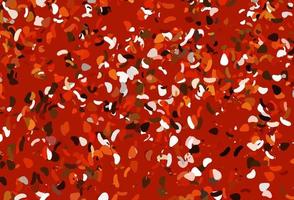 Light red, yellow vector backdrop with abstract shapes.